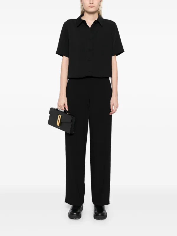 agnes b ブラックセットアップ Agnès b. Crêpe Shirt | Black | FARFETCH