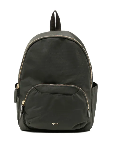 agnès b.  logo lettering backpack