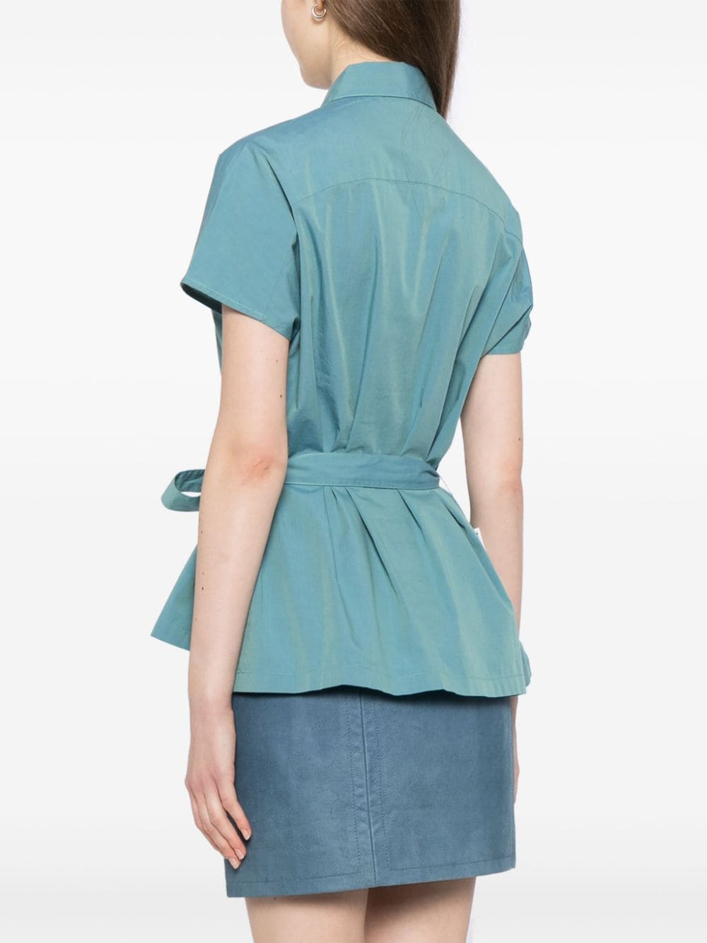 Shop Sport B. By Agnès B. Poplin Sleeveless Shirt In Blue