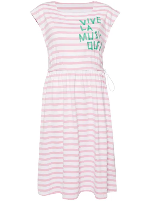 SPORT b. by agnès b.  stripe pattern print dress