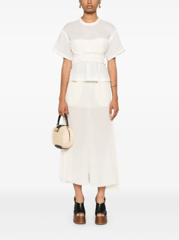 Ulla Johnson Cari crochet-panelling Blouse | Neutrals | FARFETCH