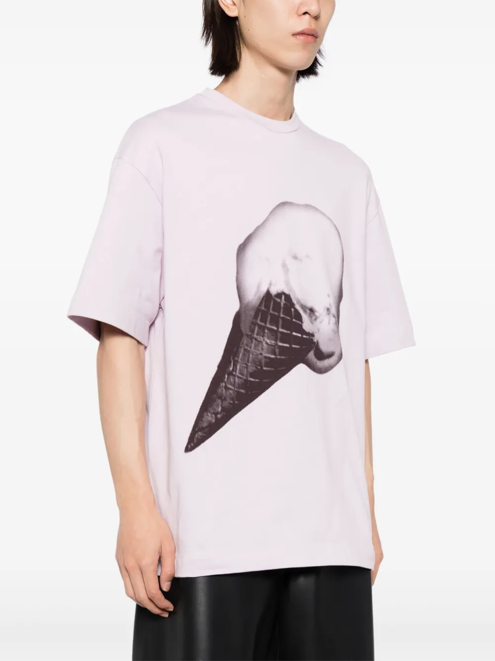 Jil Sander T-shirt met grafische print Paars