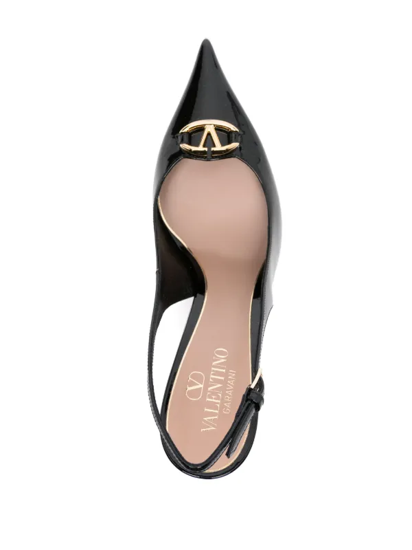 バレンティーノ・ガラヴァーニ Vロゴ The Bold Edition 黒帯 Valentino Garavani Bold Edition Vロゴ ネックレス | ブラック