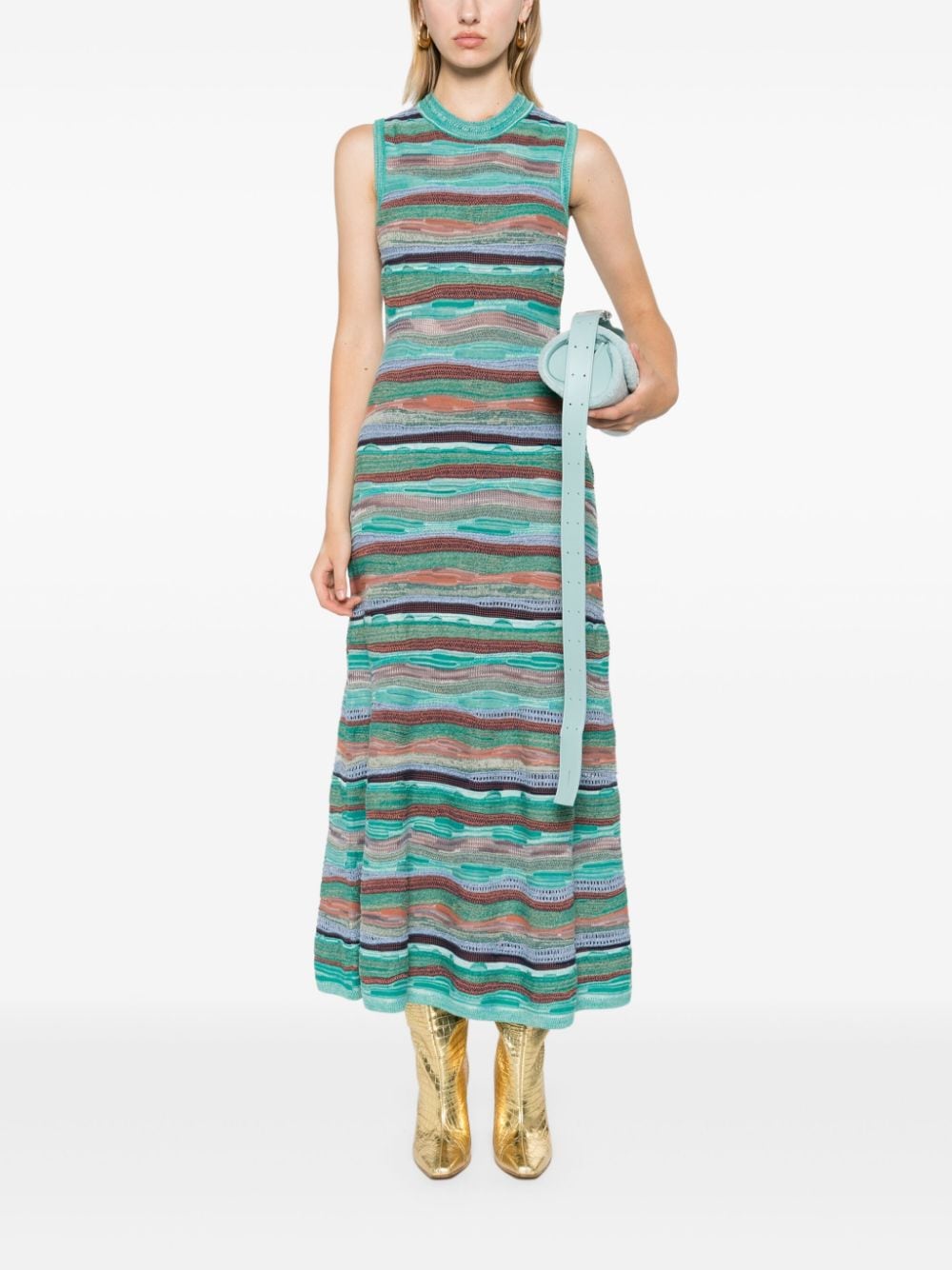 Shop Ulla Johnson Fauna Striped Dress In Green