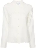 agnès b. polka dot print collar shirt - White