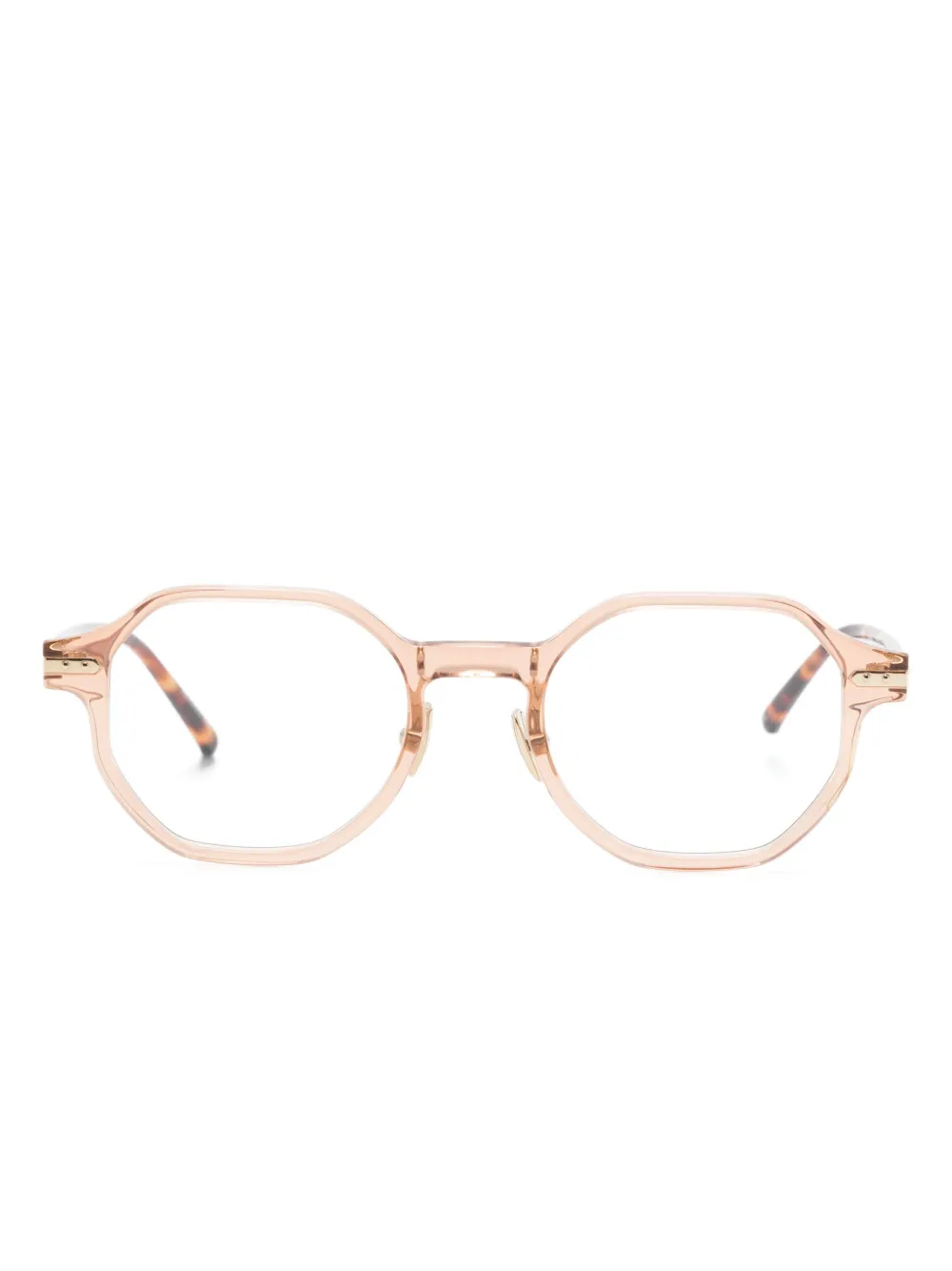 Linda Farrow Axis octagonal-frame glasses | Brown | Image 1
