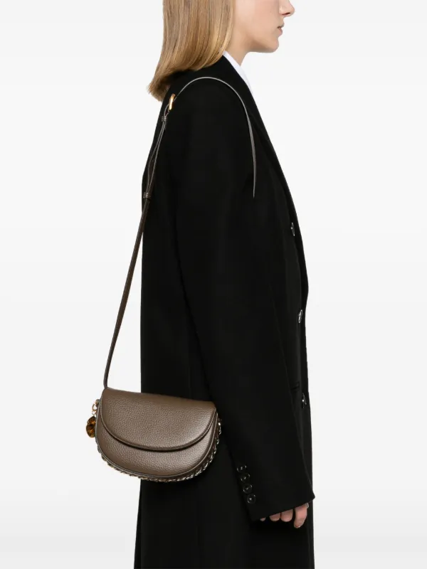 Stella McCartney Frayme フェイクムートン ショルダーバッグ Women Black Frayme Small Shoulder Bag | Stella McCartney US