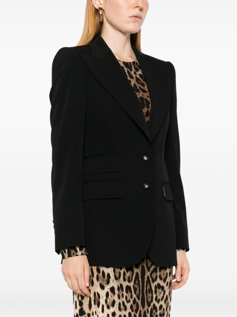 Shop Dolce & Gabbana Single-breasted Blazer In Black