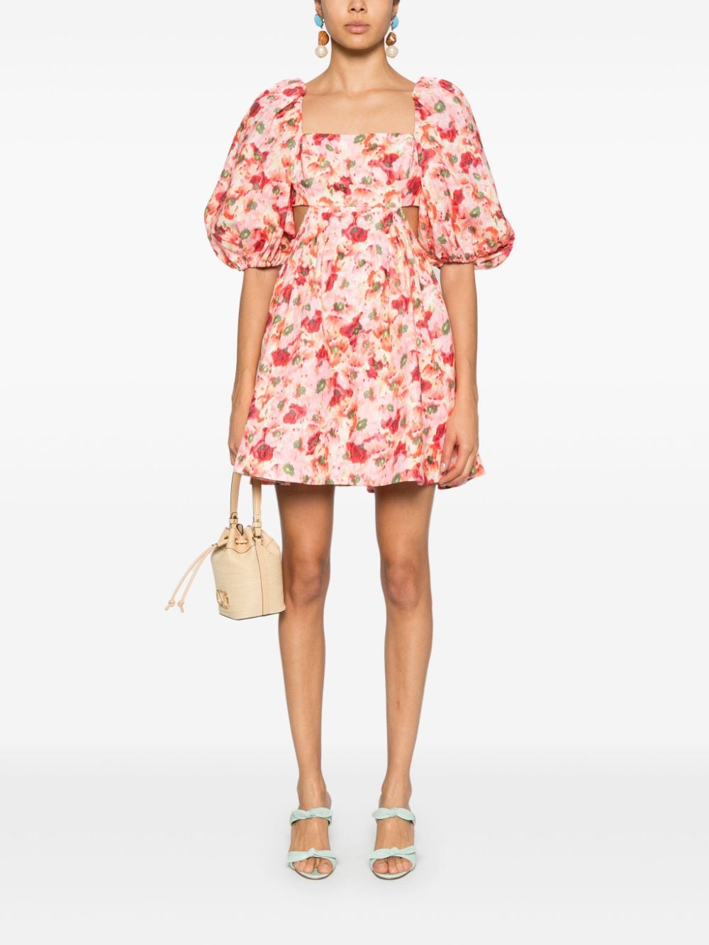 ZIMMERMANN Lightburst mini-jurk met bloemenprint - Roze