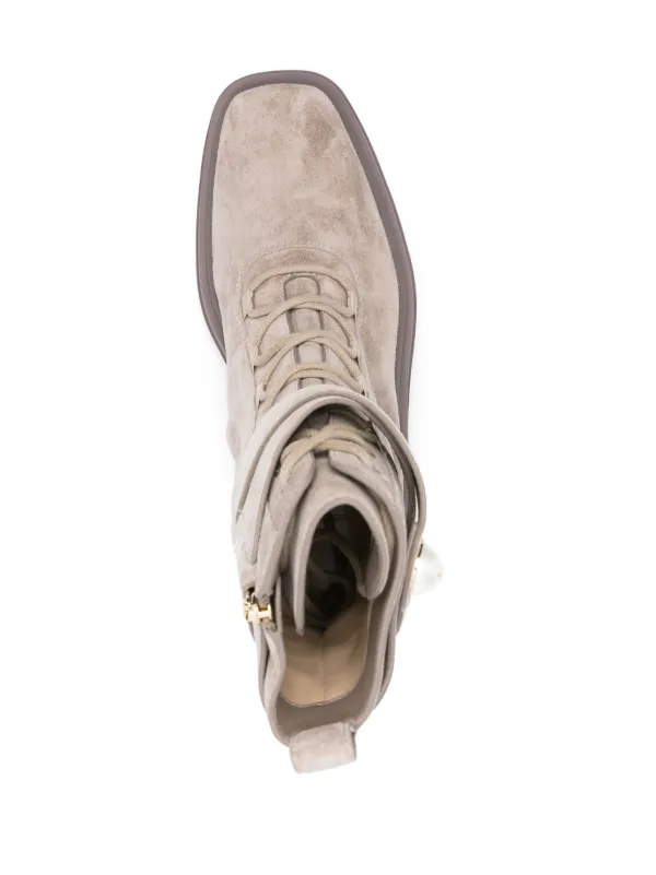 【JIMMY CHOO】Noemi スエードブーツ 45mm レースアップ Jimmy Choo Noemi スエードブーツ | ニュートラル | FARFETCH JP