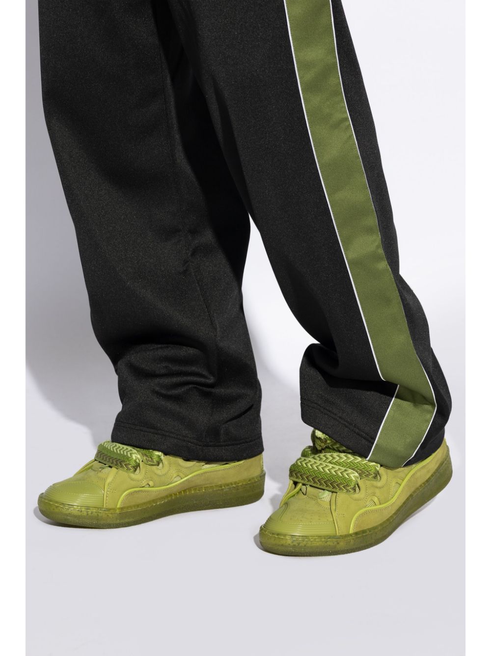 Lanvin Curb panelled-design sneakers - Groen