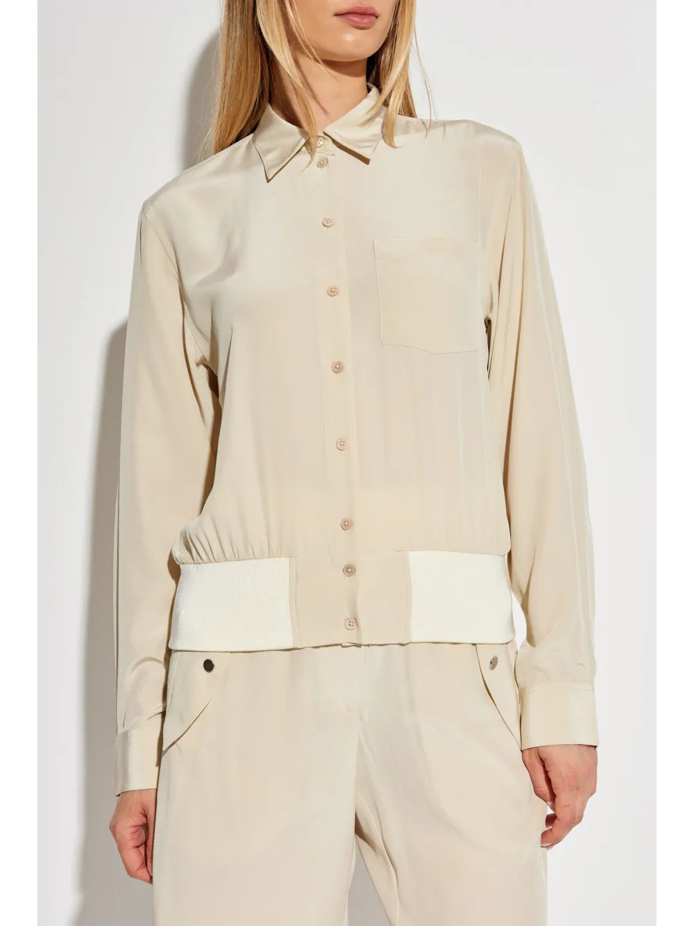 Helmut Lang Bomber blouse Beige