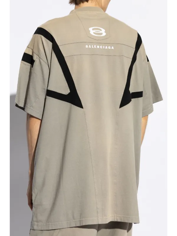 Balenciaga logo-print Cotton T-shirt | Grey | FARFETCH JO