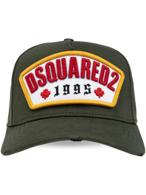 DSQUARED2 logo-appliqué cotton baseball cap
