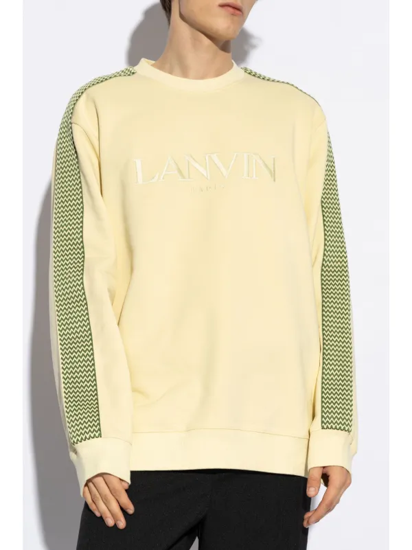 スウェット・トレーナー LANVIN 'Brode Lanvin Side Curb' sweatshirt Yellow Lanvin logo-embroidered Sweatshirt | Yellow | FARFETCH PL