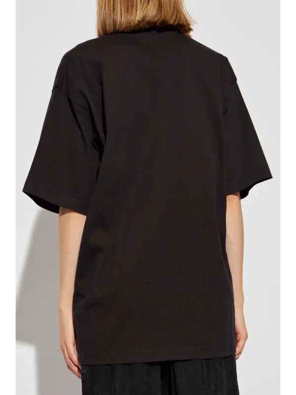 Balenciaga logo print t shirt Black FARFETCH AU