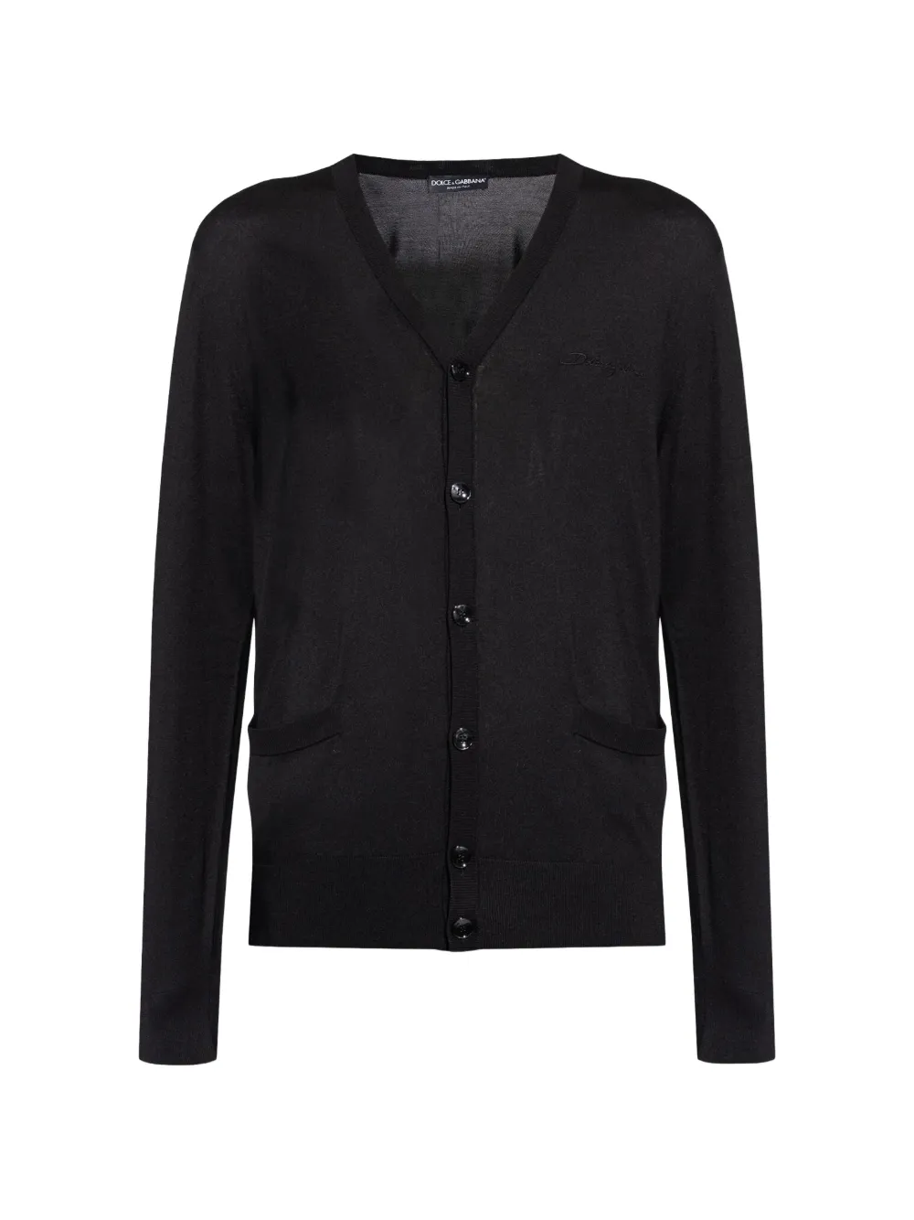 Dolce & Gabbana Cardigan mit Logo-Stickerei - Schwarz