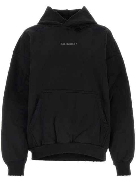 Balenciaga rhinestone logo hoodie Women