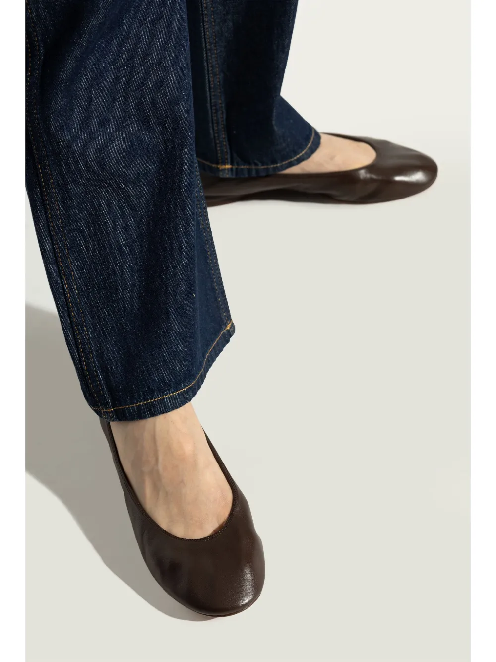 Lanvin leather ballerina shoes - Bruin