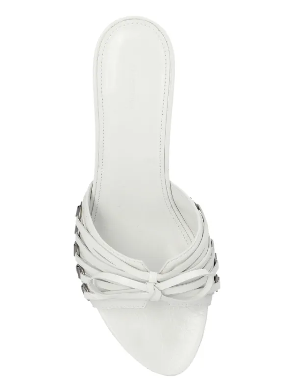 Balenciaga リボン レザーサンダル | ホワイト | FARFETCH JP 