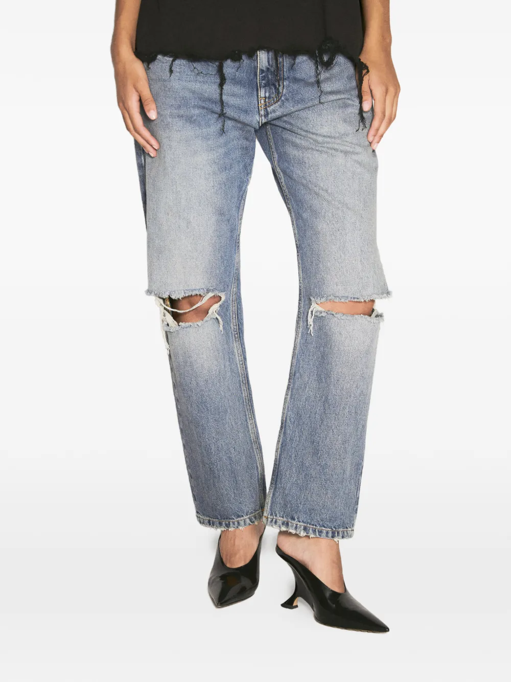 Balenciaga Balenciaga Jeans im Distressed-Look - Blau
