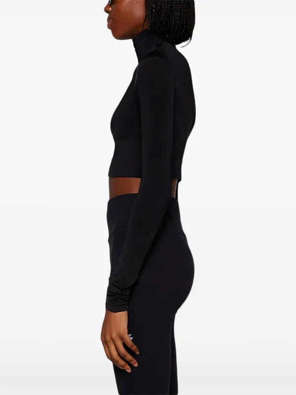 balenciaga ハイネックカットソー Balenciaga Women's Black Long-Sleeve Stretch Turtleneck Pullover