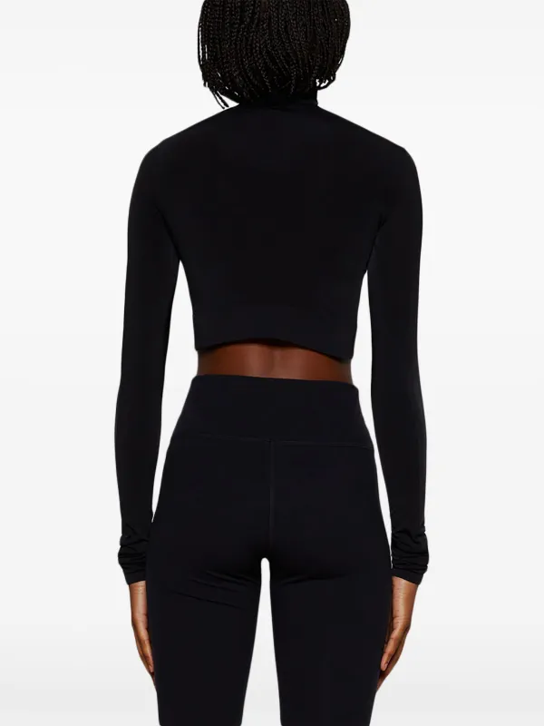 balenciaga ハイネックカットソー Balenciaga Women's Black Long-Sleeve Stretch Turtleneck Pullover