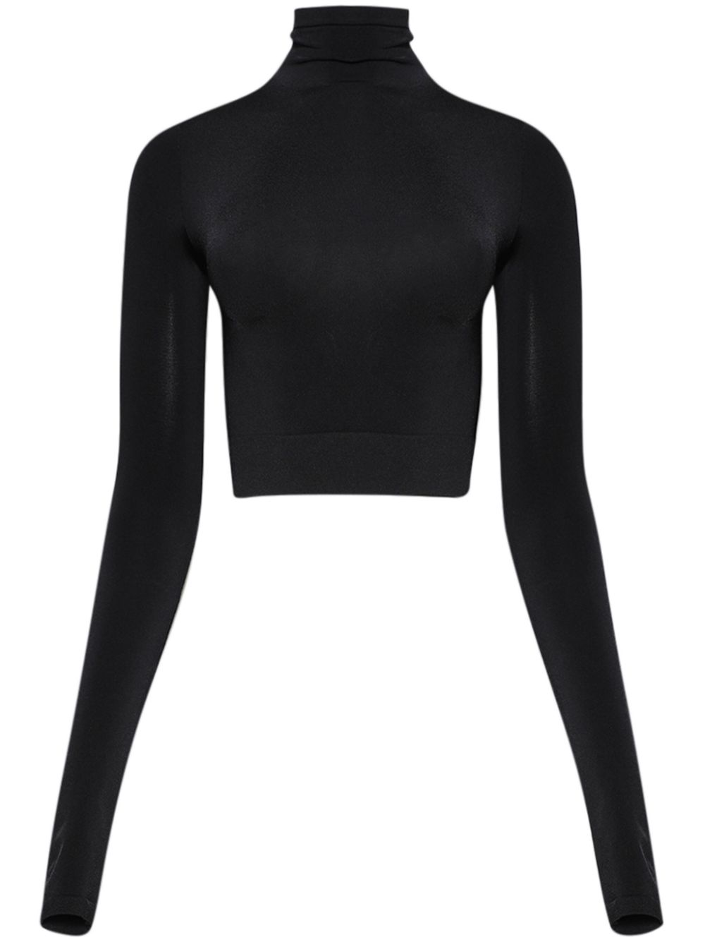 Balenciaga turtleneck cropped top - Black