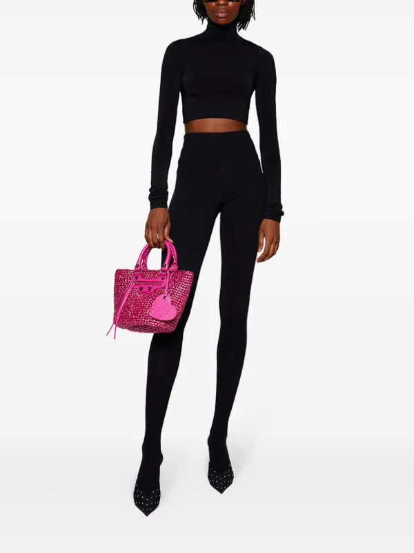 【送料&関税込】Balenciaga Black Stretch Nylon Crop-top 24177738_55501007_600.jpg