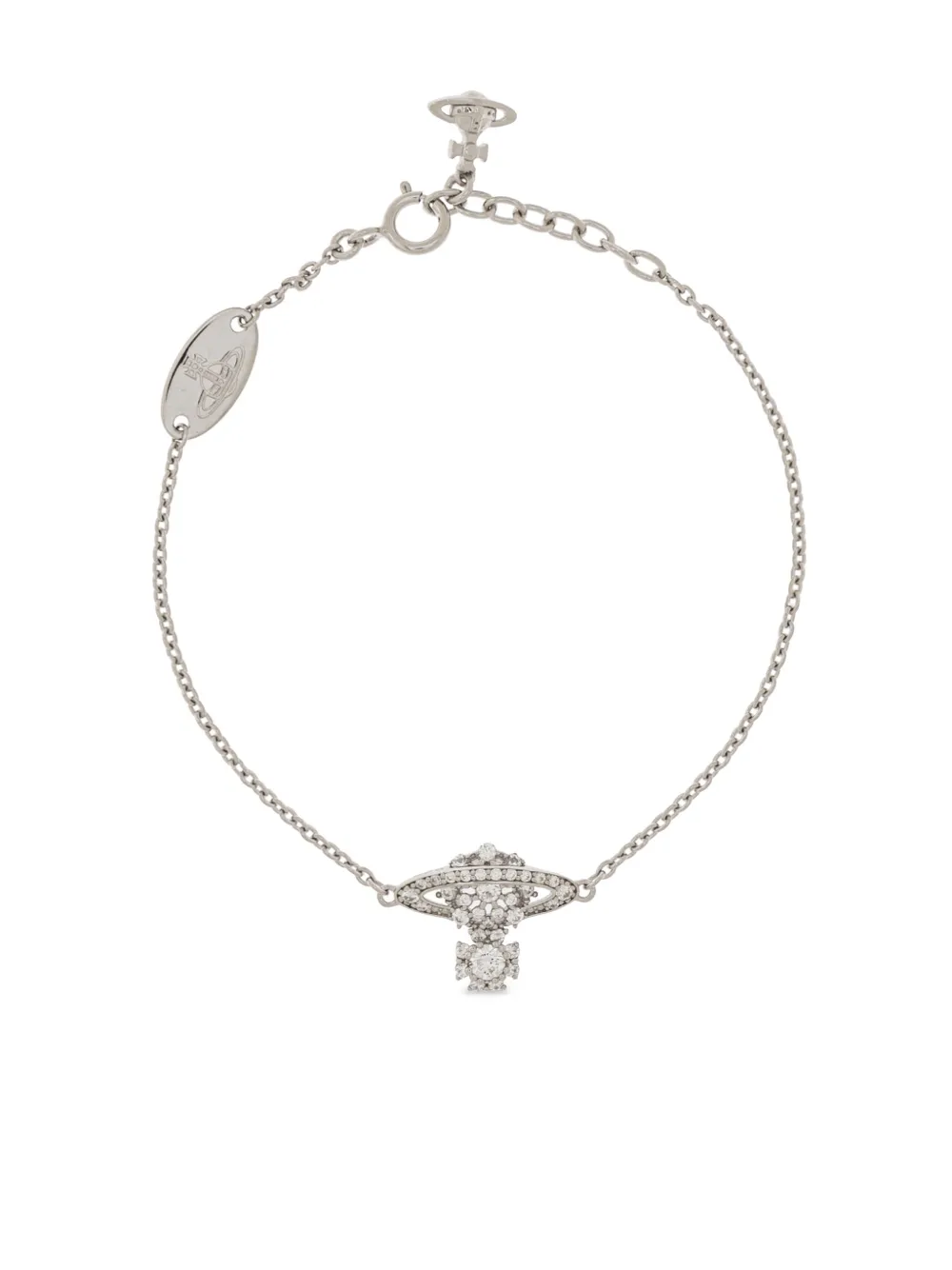 Vivienne Westwood Bracciale con pendente Orb - Argento
