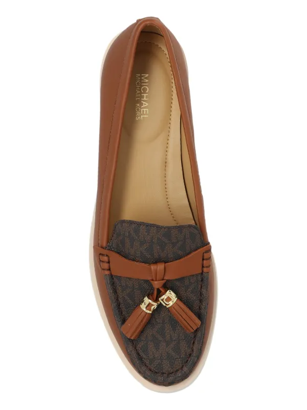 Michael Kors Kiernan jacquard motif Loafers Brown FARFETCH CA