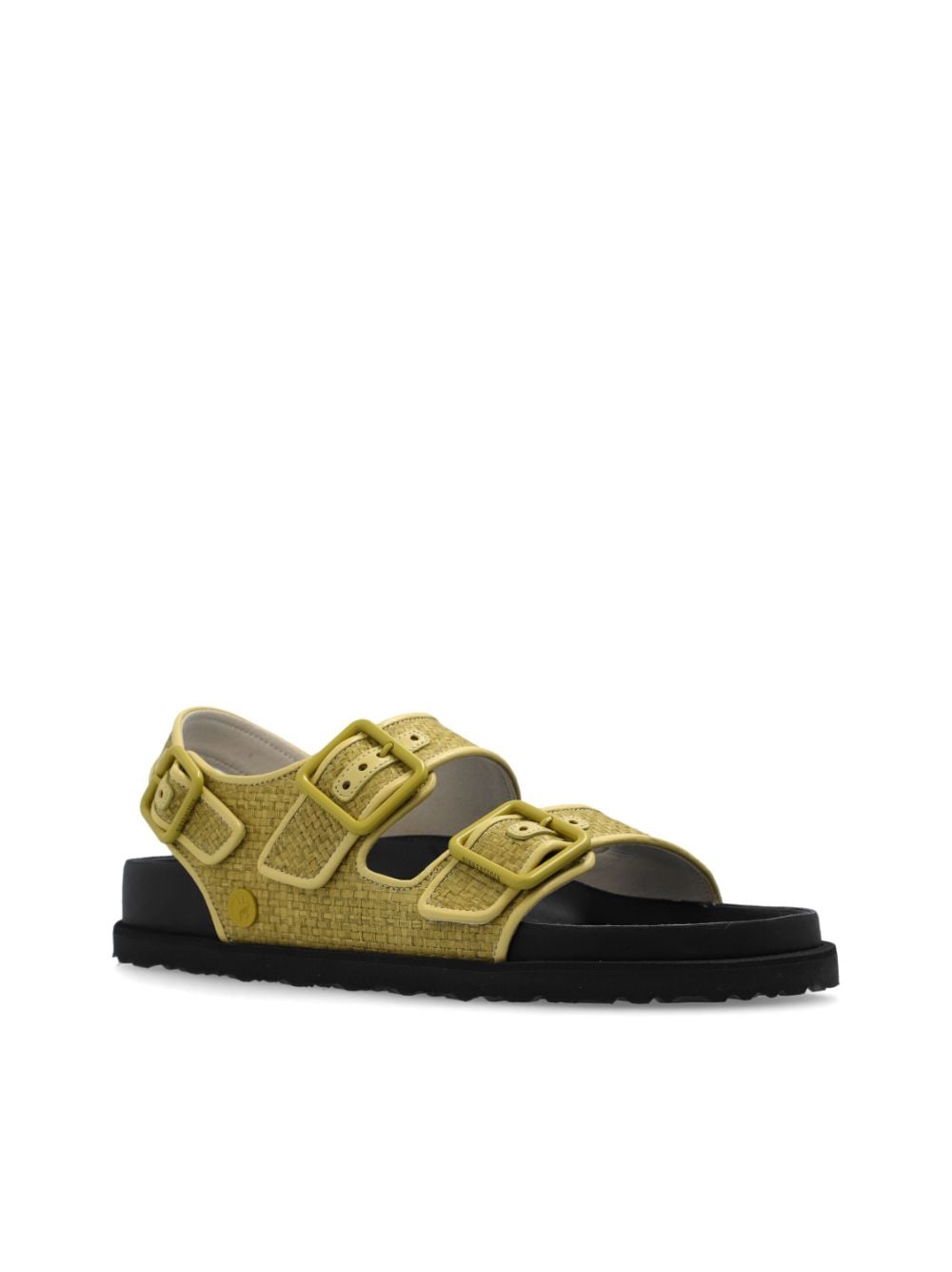 Birkenstock 1774 Milano raffia sandalen Groen