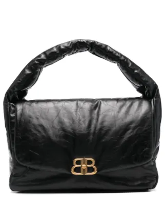 Balenciaga Large Monaco Shoulder Bag | Black | FARFETCH