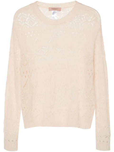 TWINSET openwork crochet jumper