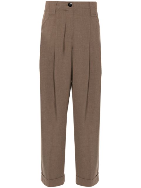 GANNI pleated tapered trousers Women