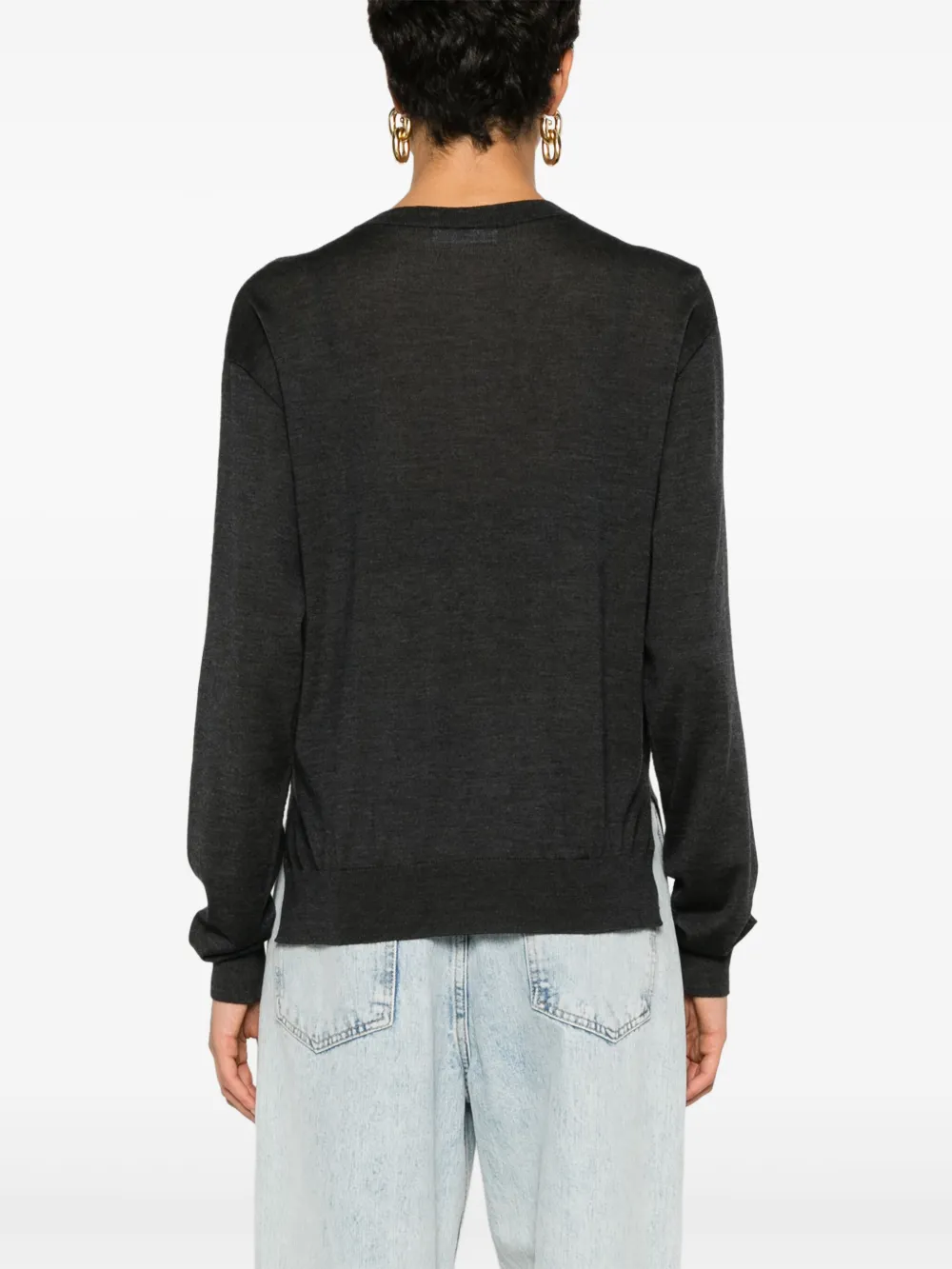 Jil Sander Fine-knit Jumper In Grey