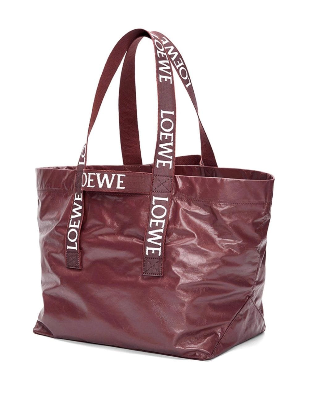 Shop Loewe Fold Shopper Tote Bag In Brown