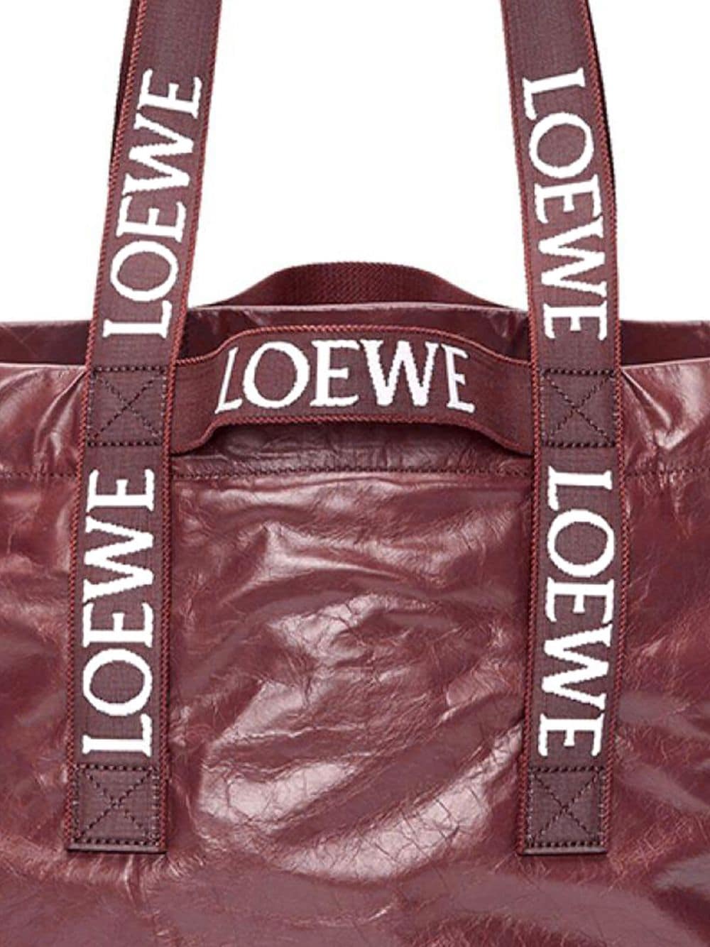 Shop Loewe Fold Shopper Tote Bag In Brown