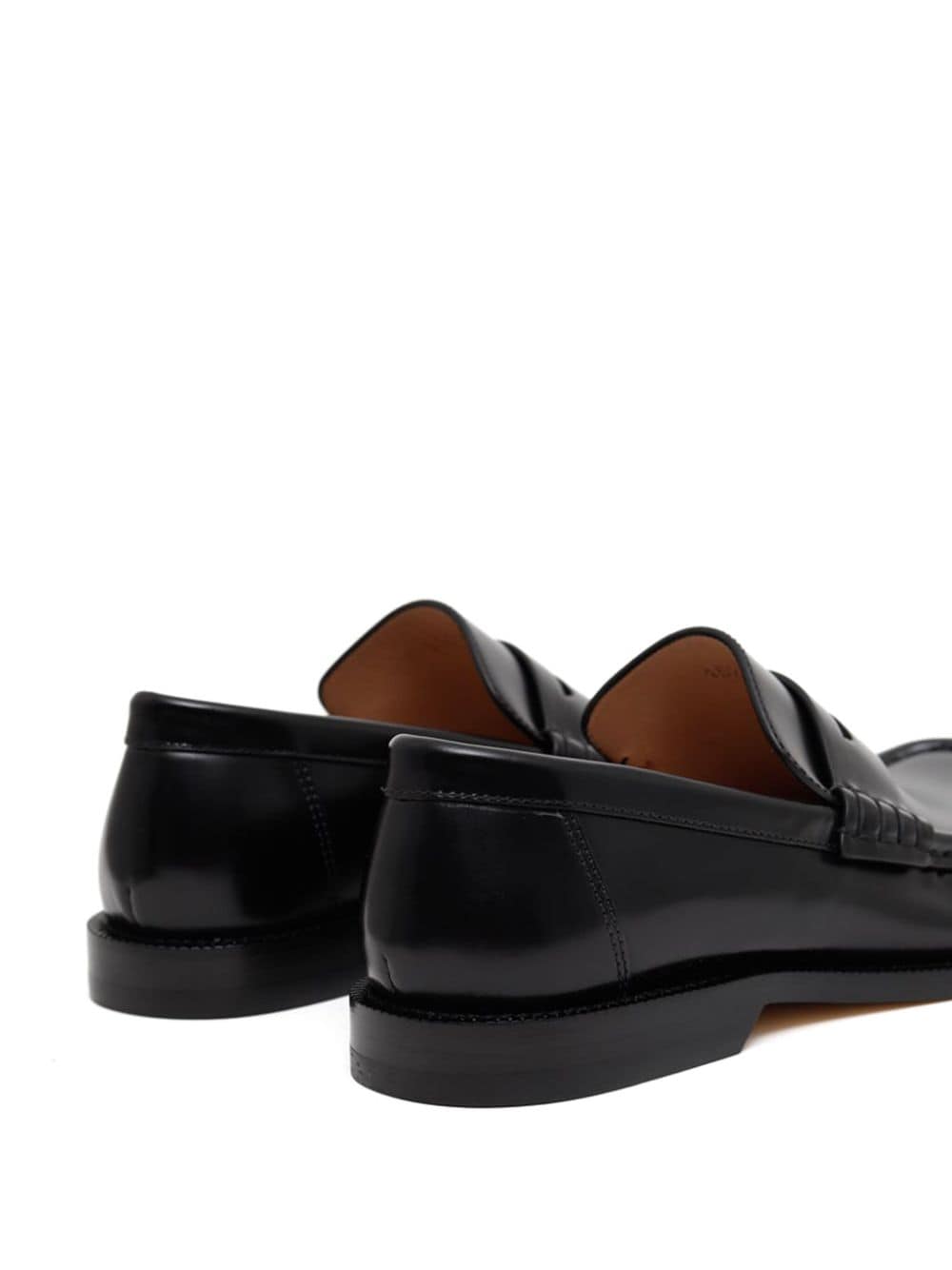 Shop Loewe Campo Asymmetrical Leather Loafers In Black