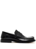 LOEWE Campo asymmetrical leather loafers - Black