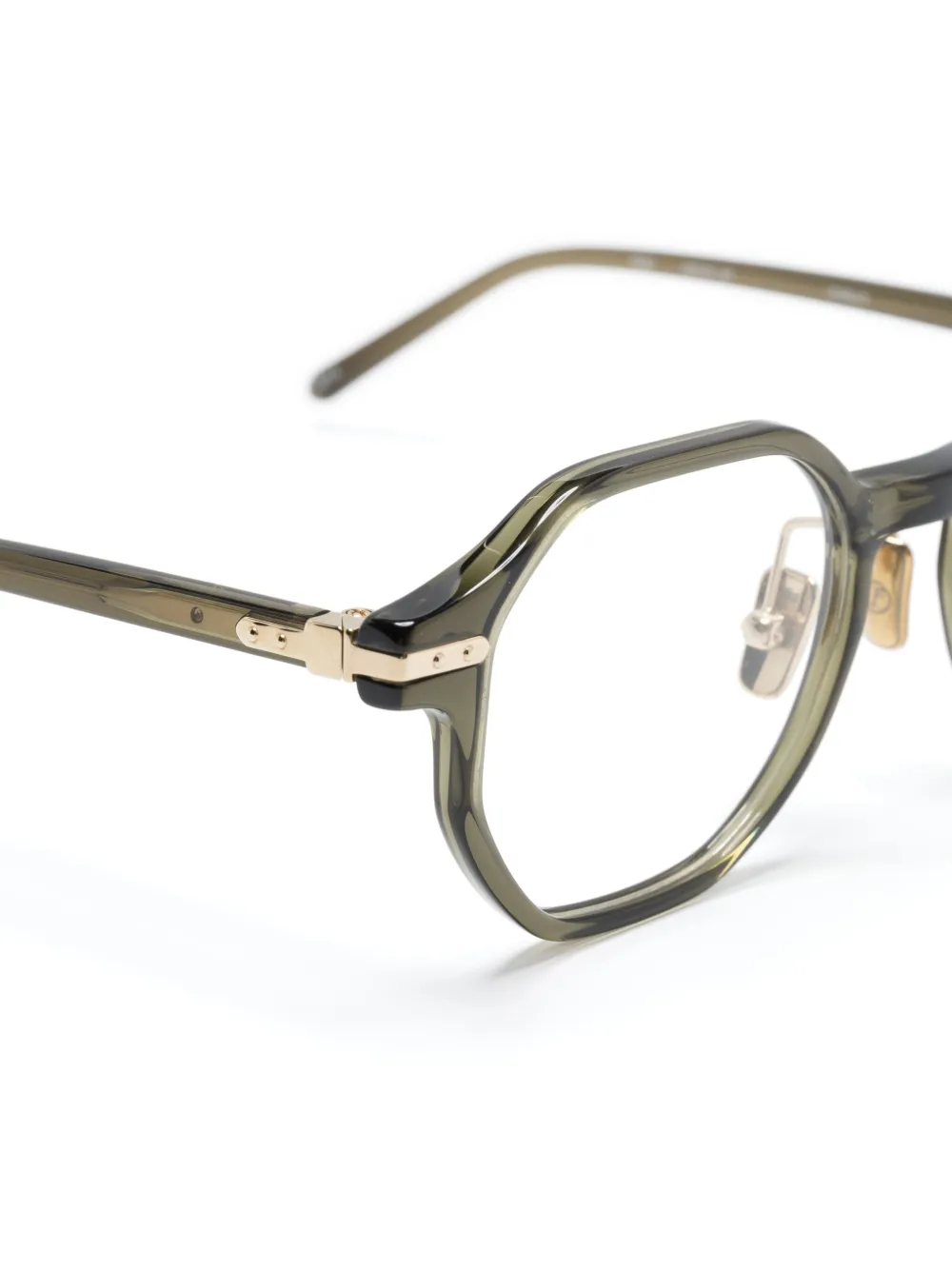 Linda Farrow Axis bril met geometrisch montuur Grijs