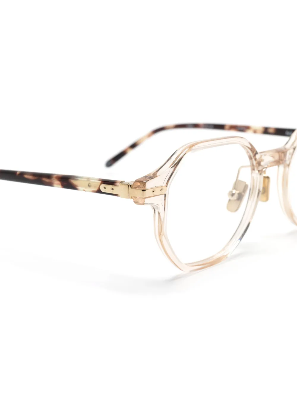 Linda Farrow Axis bril met rond montuur Bruin