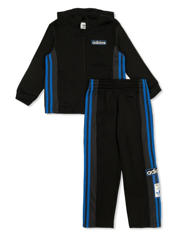 Boys black adidas tracksuit best sale