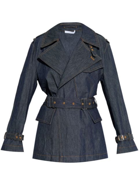 Helmut Lang denim trench jacket