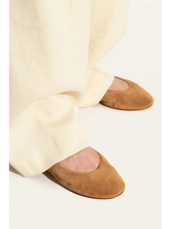 【関税&送料込】Lanvin Ballerinas Lanvin - Gold Metallic Crinkle Leather Ballerina Flat