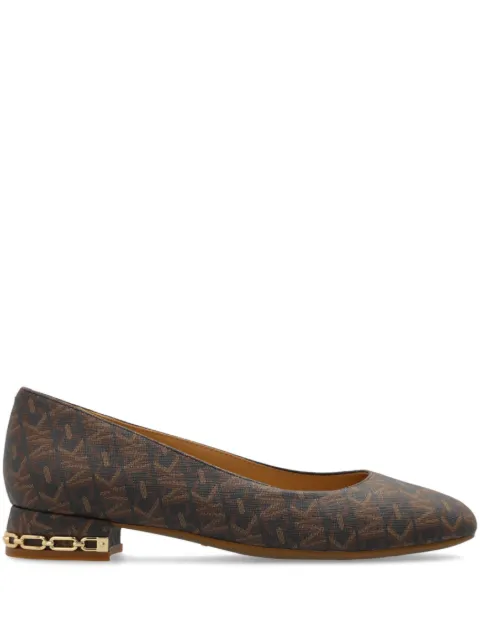 Michael Kors logo-print ballerina shoes 