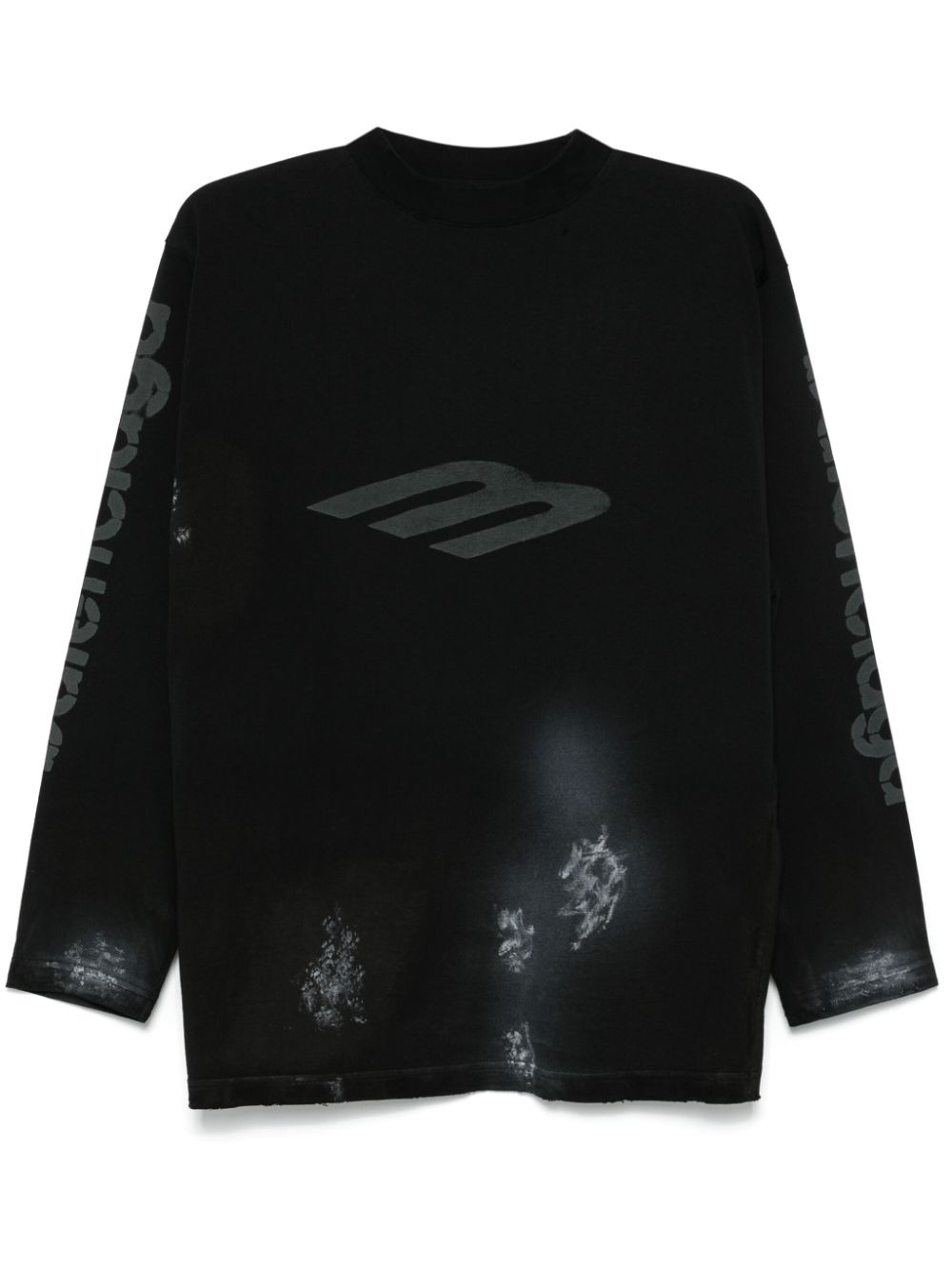 Balenciaga distressed logo-print jumper Men