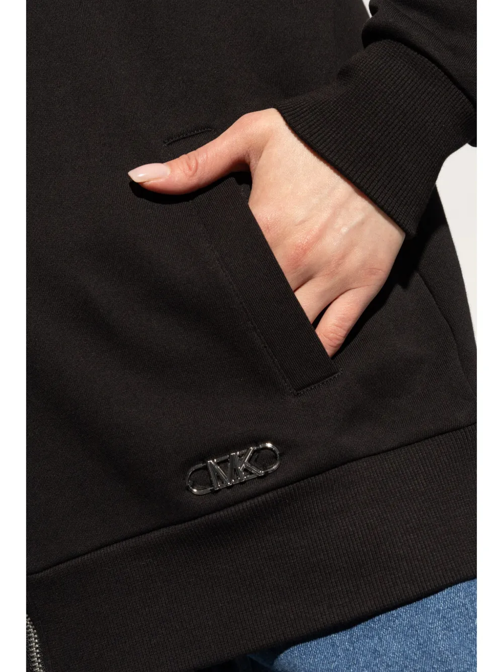 Michael Kors Hoodie met logoplakkaat Zwart