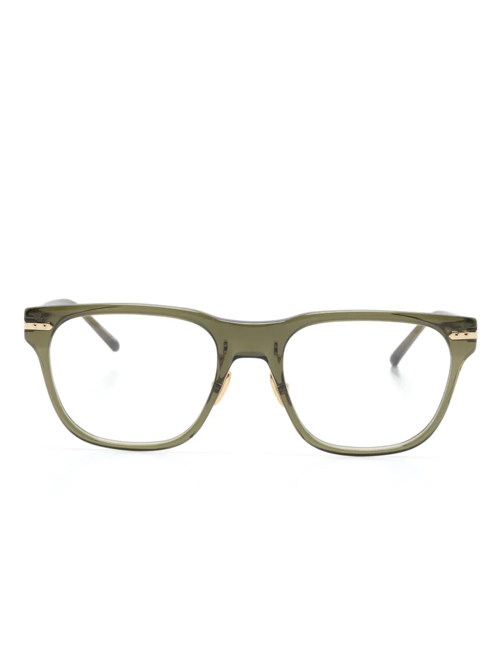 Linda Farrow Cove rectangle-frame glasses | Black | Image 1
