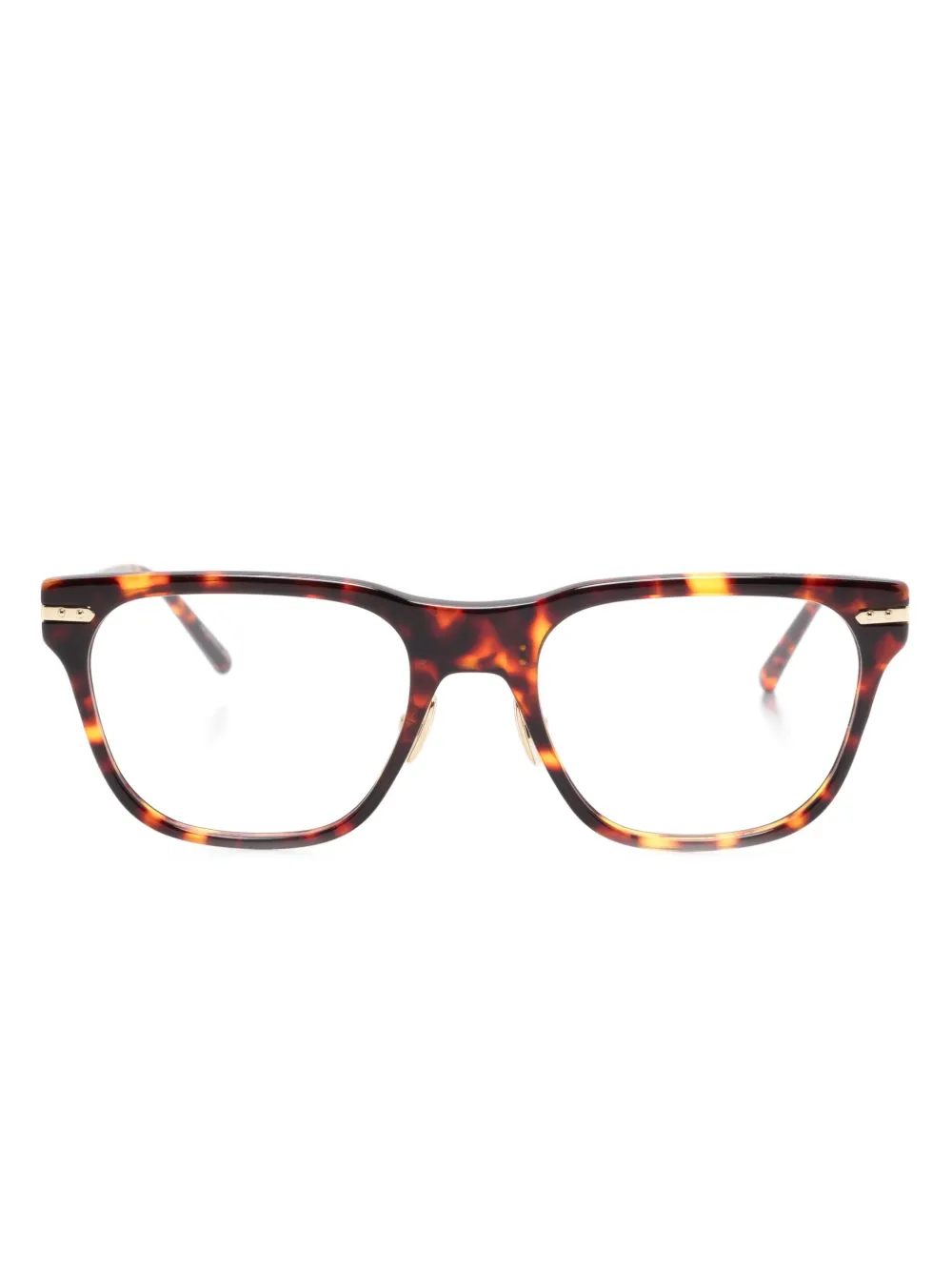Linda Farrow lunettes de vue Cove à monture rectangulaire | marron | Image 1